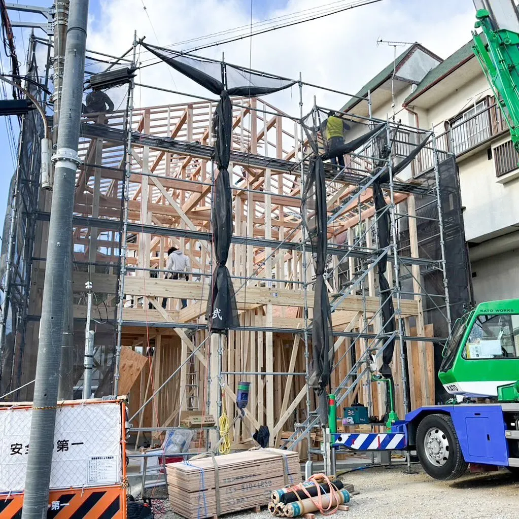 神戸市垂水区新築店舗物件　上棟しました。